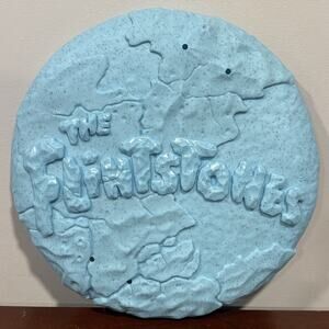 VTG The Flintstones Flying Rock 9" Toy Frisbee Mattel 1993 Universal Studios